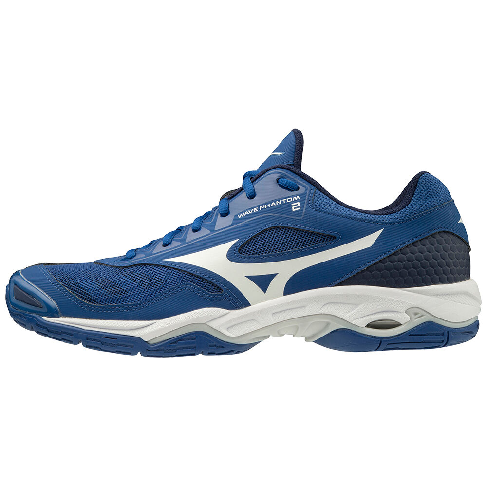 Tenis Handebol Mizuno WAVE PHANTOM 2 - Mulher - Azuis/Branco/Azuis - OWAPC1260